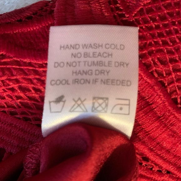 LOVERS and FRIENDS rich Cranberry Caspian Shift Lacey dress size Medium … - Picture 6 of 10